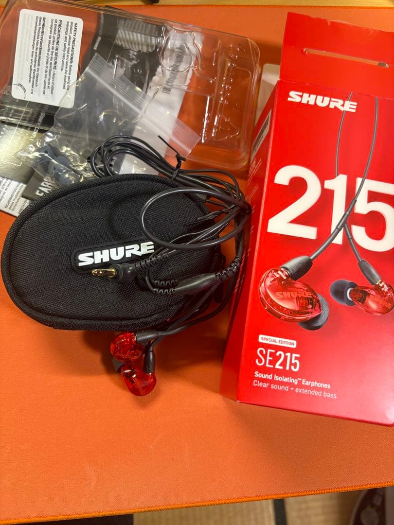 SHURE SE215 SPECIAL EDITION 赤色 有線イヤホン