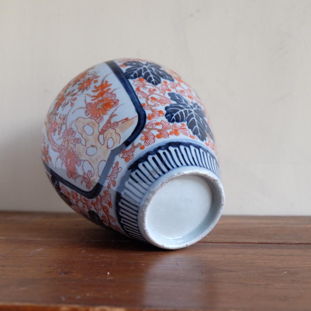 古伊万里／染錦／色絵壺／染付