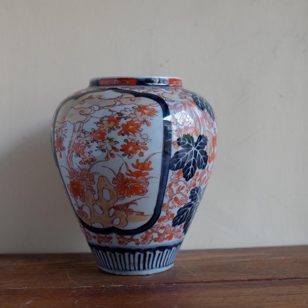 古伊万里／染錦／色絵壺／染付