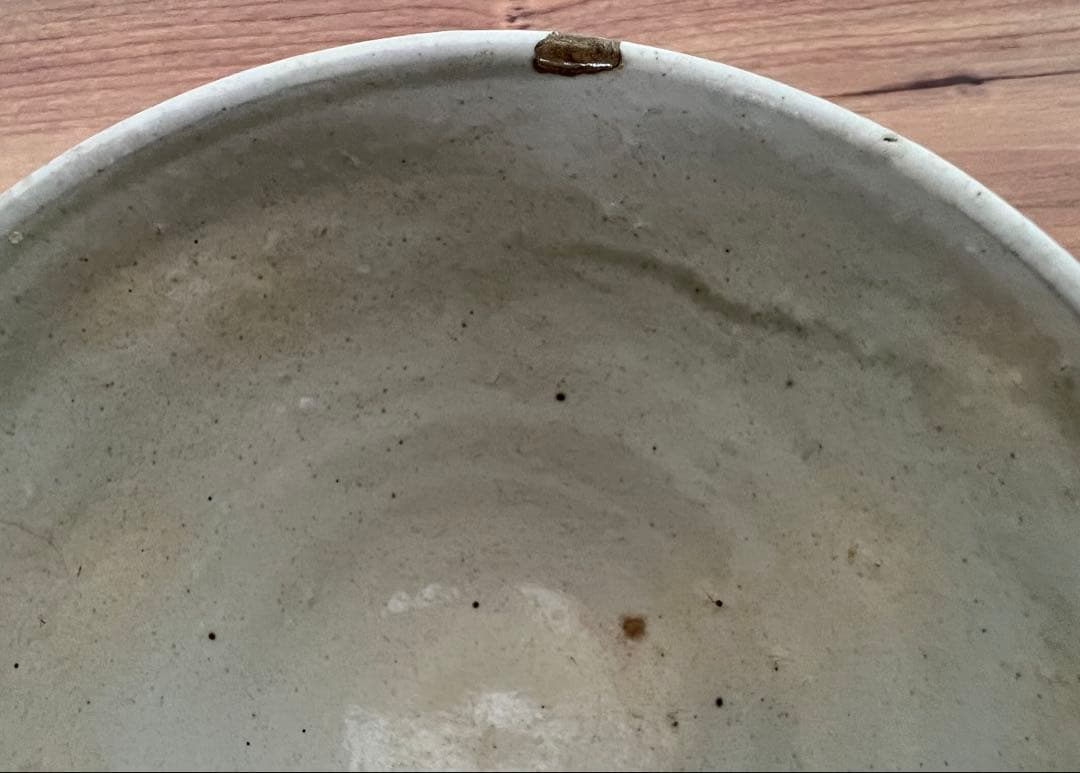 珍品 李朝粉引茶碗 布袋 箱有 掘り出し物