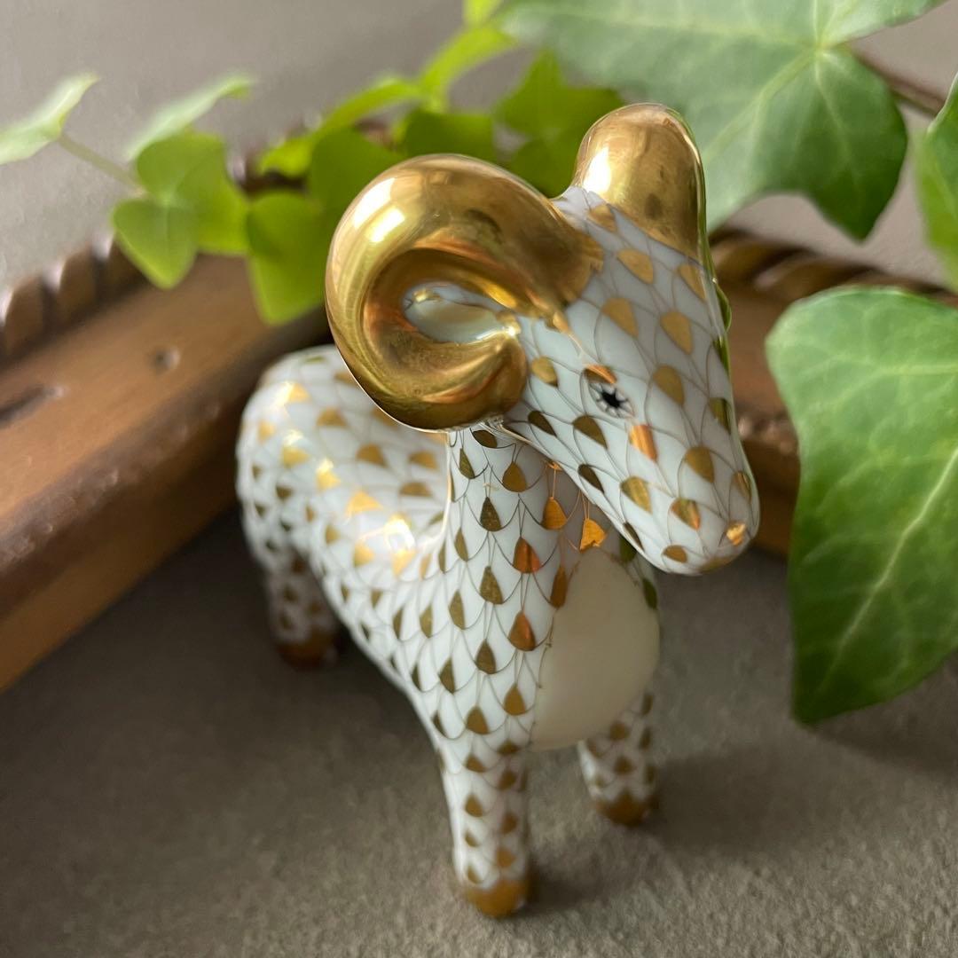 HEREND ゾディアック　十二支フィギュリン　金　2015年