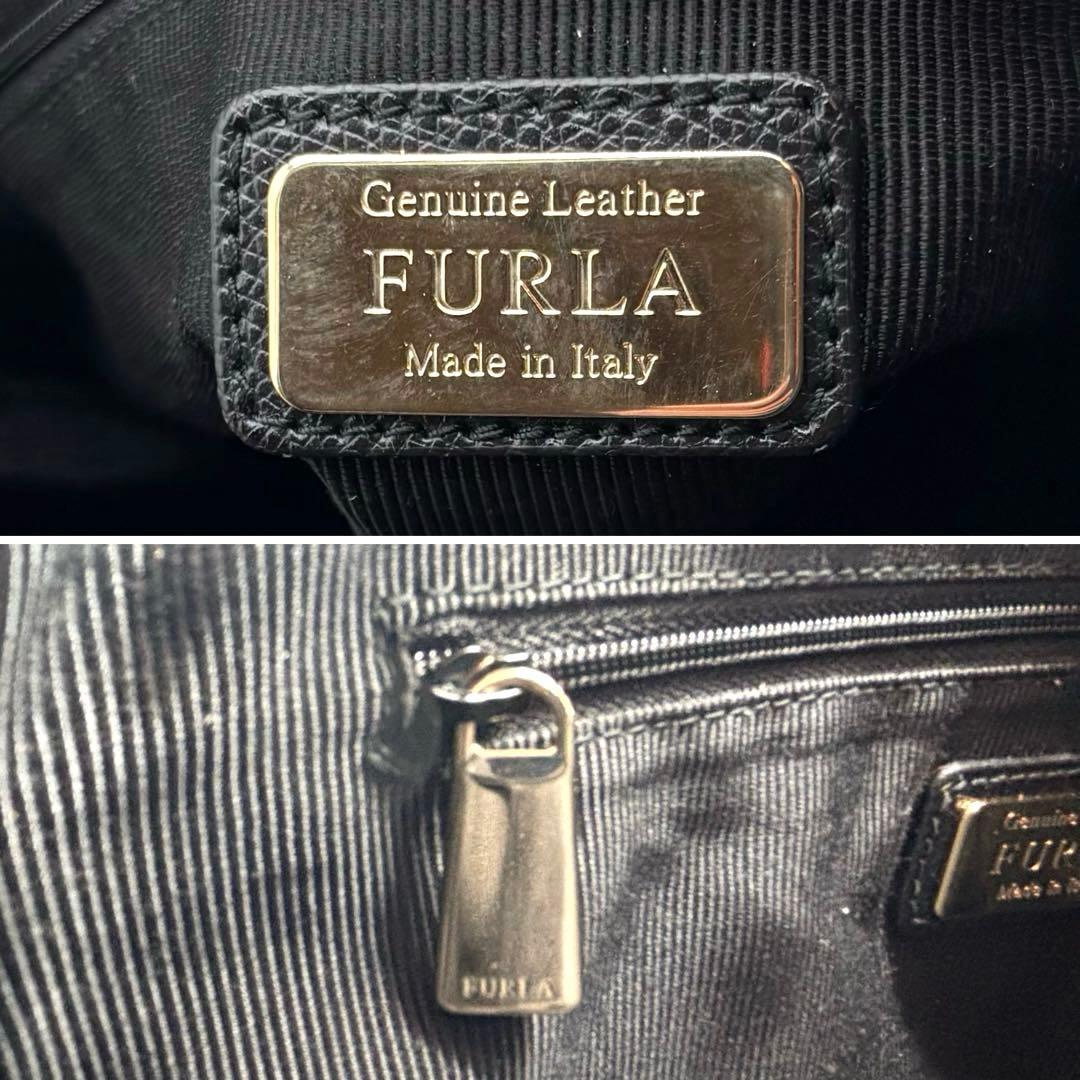 ✨美品✨フルラ　パイパー　M　ハンドバッグ　ショルダーバッグ　2way　ブラック