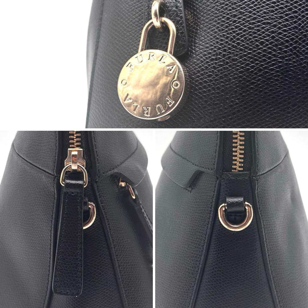 ✨美品✨フルラ　パイパー　M　ハンドバッグ　ショルダーバッグ　2way　ブラック