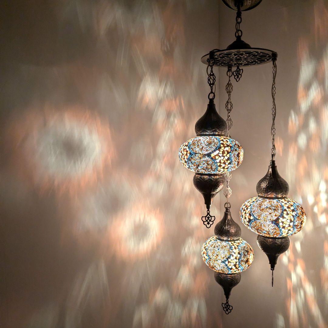＊NEW＊トルコ製ハンドメイド モザイクランプ (シャンデリアタイプ)