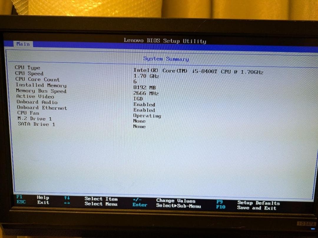Lenovo ThinkCentre M720q i5-8400T 8GB 2台
