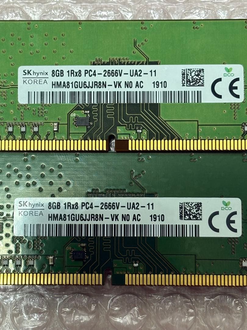 SK hynix 8GB DDR4 メモリ PC4-2666V 4枚 計32GB
