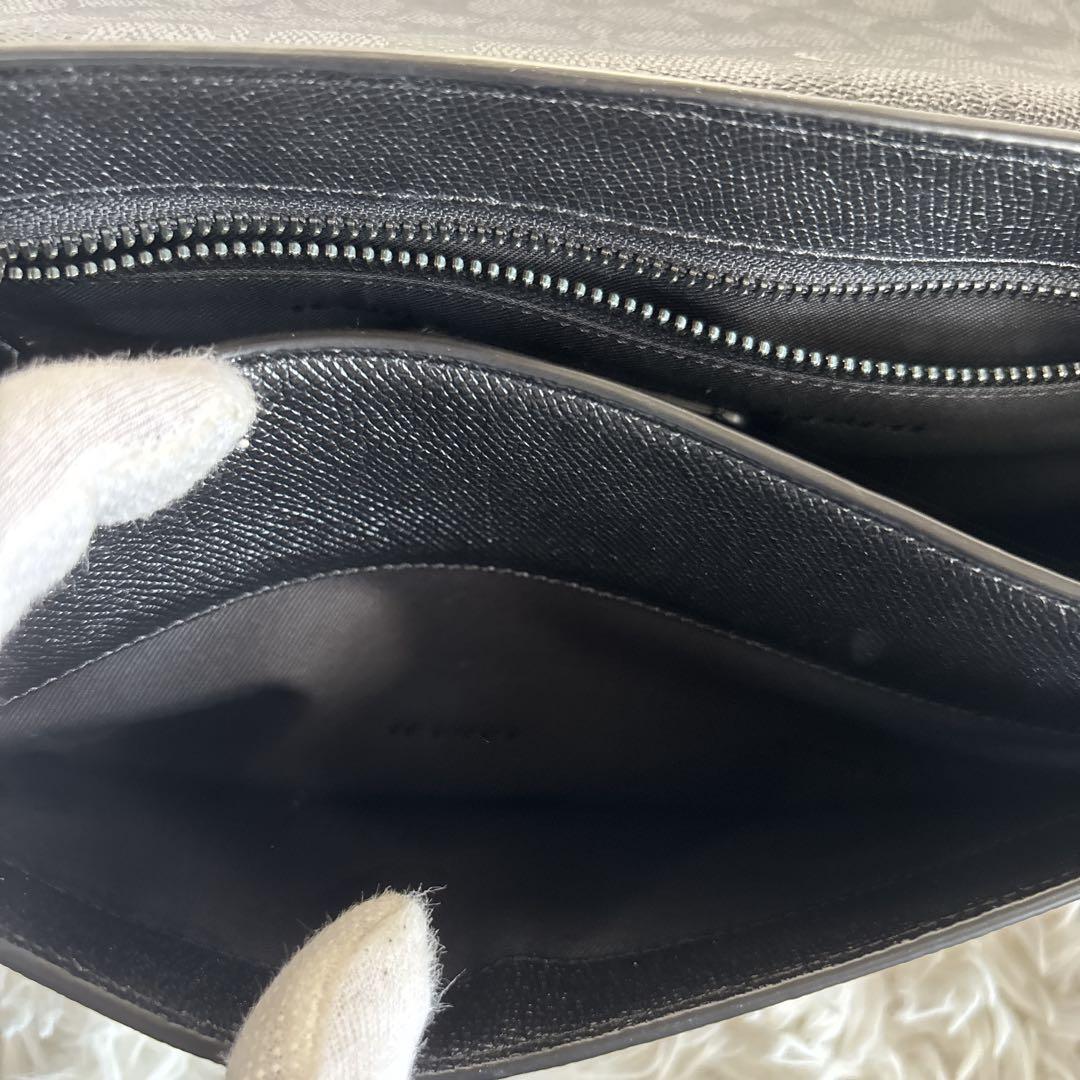 【極美品】コーチ　ショルダーバッグ　レザー　ST付　ブラック　大人気