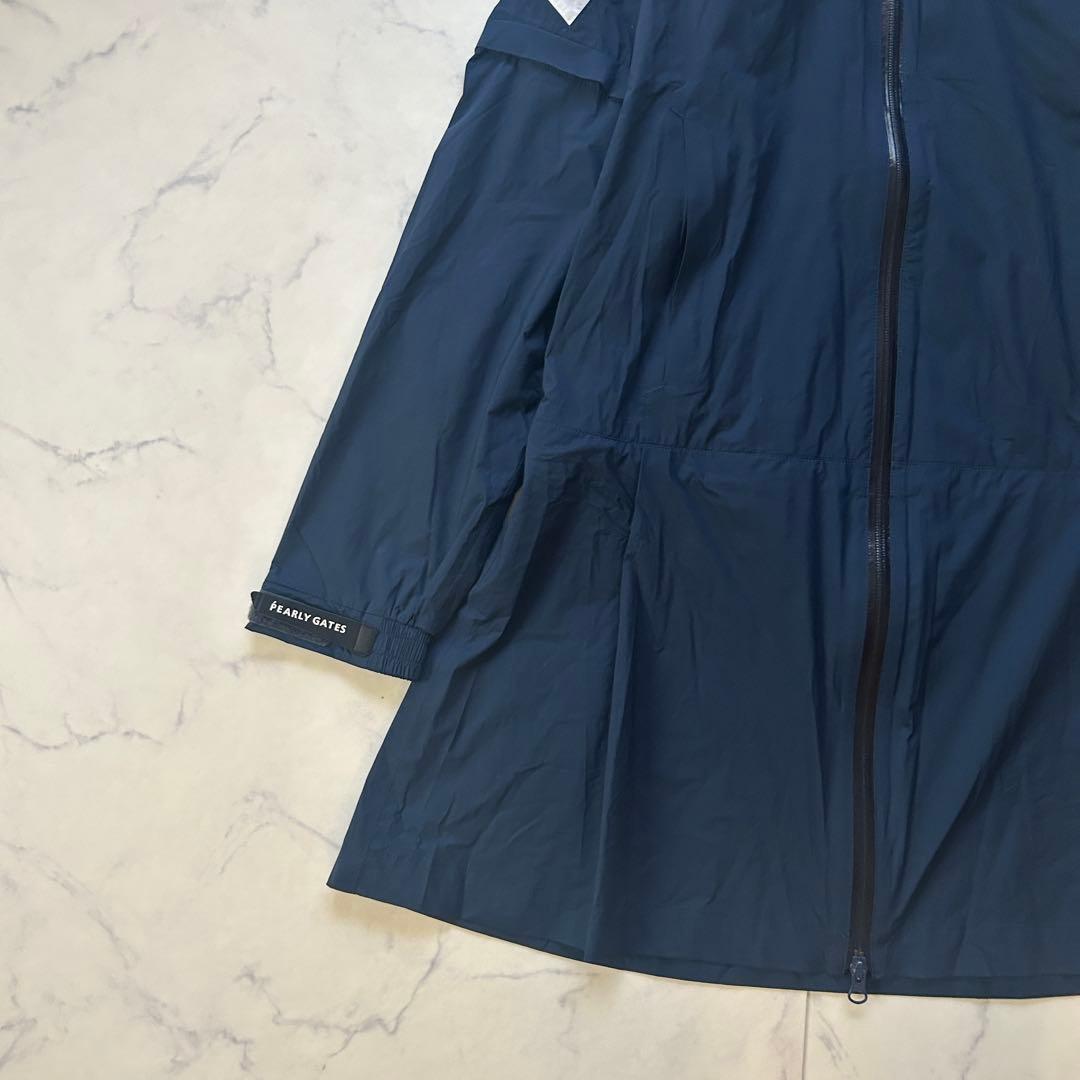 パーリーゲイツ レインウェア ワンピース ロゴ ネイビー 携帯袋付き
