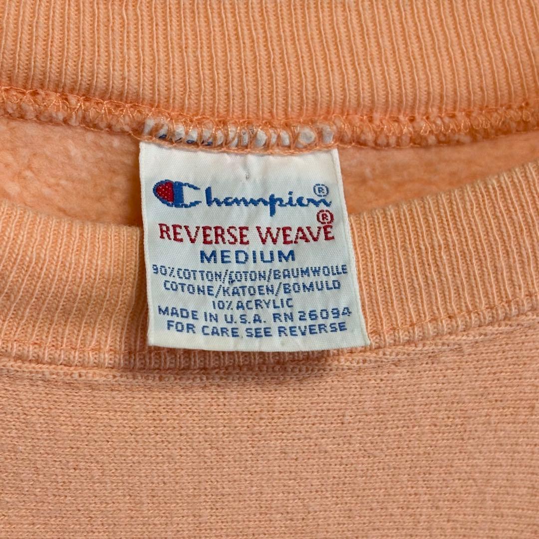 90s Champion USA製 リバースウィーブ ピンク サイズM