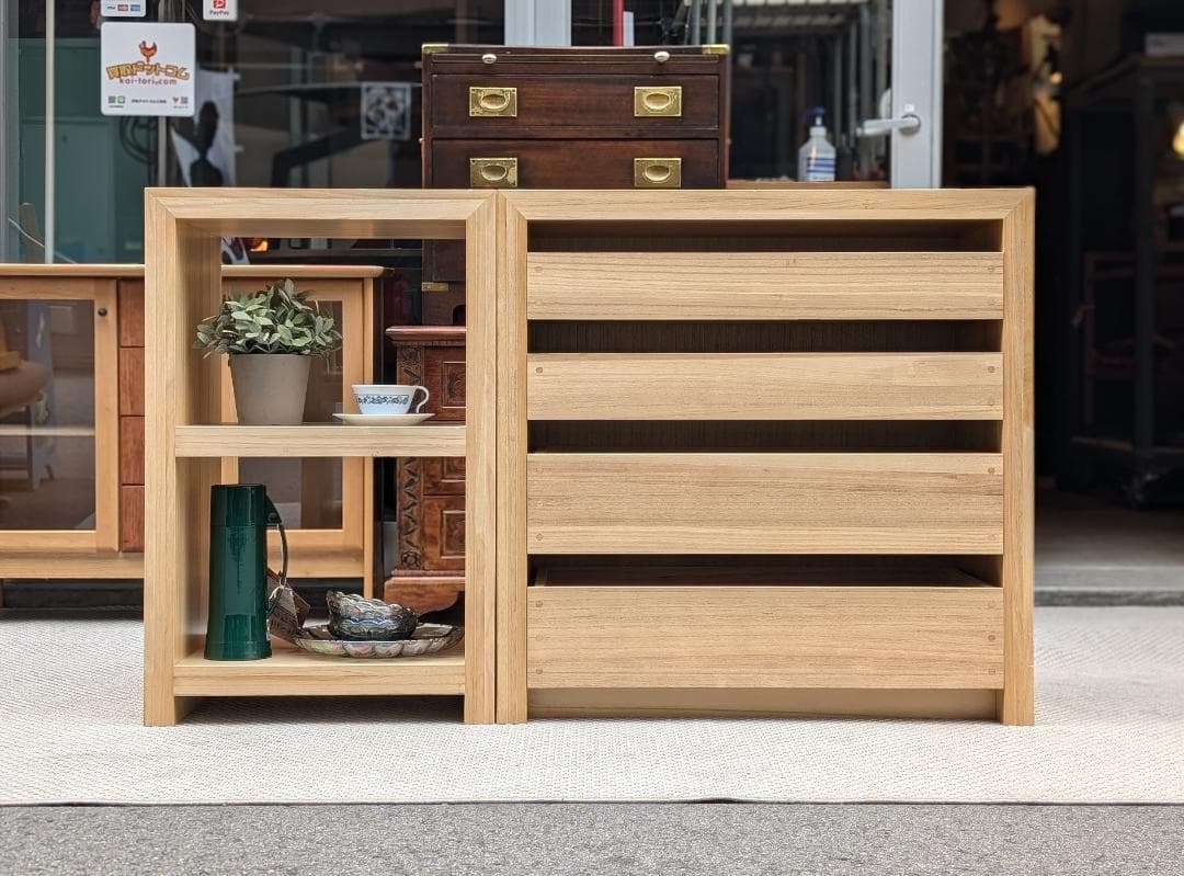 2点セット☆ランドエスケーププロダクツ／パウロニア／桐材／シェルフ／キャビネット