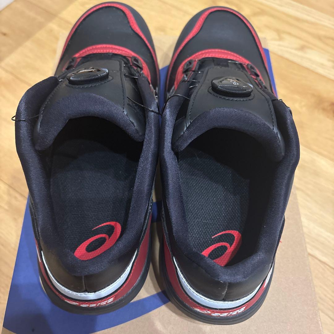 フ*ス様 ASICS 安全靴 BOAクロージャー レッド/ブラック　限定　28c