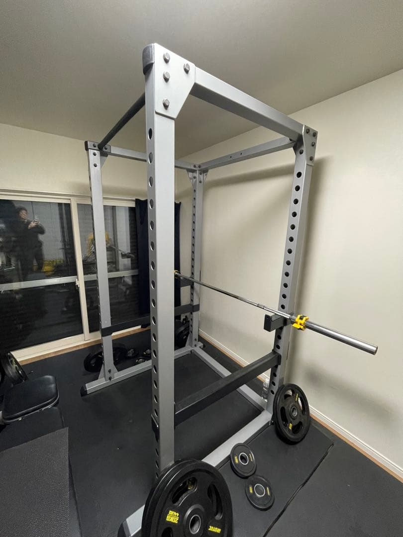 ［引取限定］アイロテック　パワーラック　オリンピックバーベル　154kgプレート