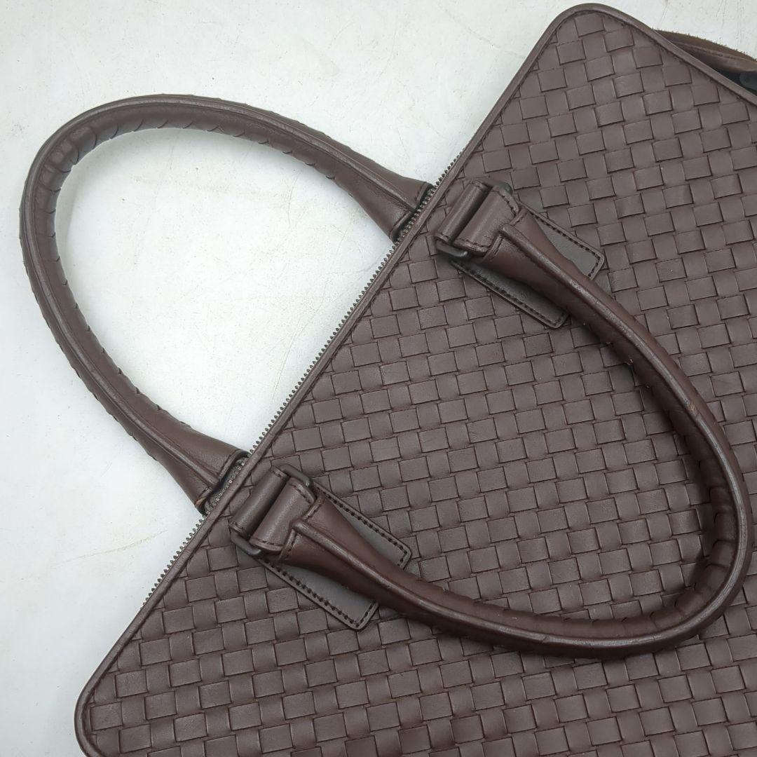 極美品✨️　ボッテガヴェネタ イントレチャート ビジネスバッグ　ブラウン　自立