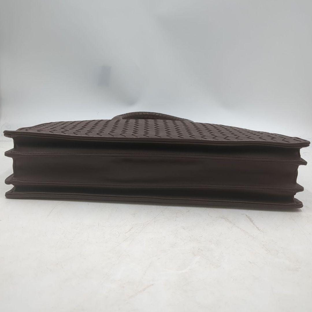 極美品✨️　ボッテガヴェネタ イントレチャート ビジネスバッグ　ブラウン　自立