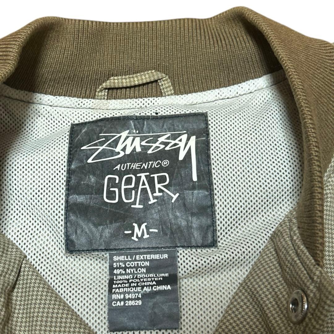 old stussy 90s スタジャン　ブラウン　ガンクラブチェック