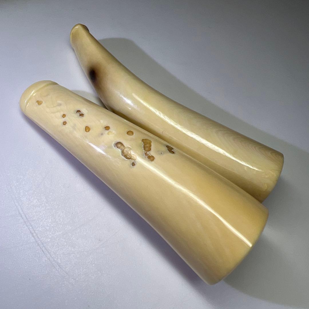 本抹香鯨　パイプ2本　98g/9・8.5㎝　東Y8-0123☆2F