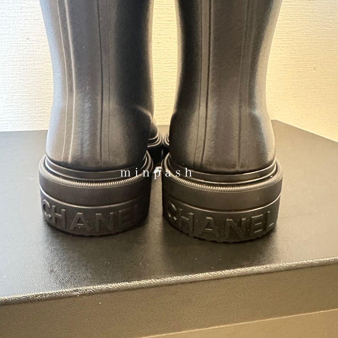 CHANEL ♡ 大人気❣️ レインブーツ 37 ジェニー着用 新品未使用