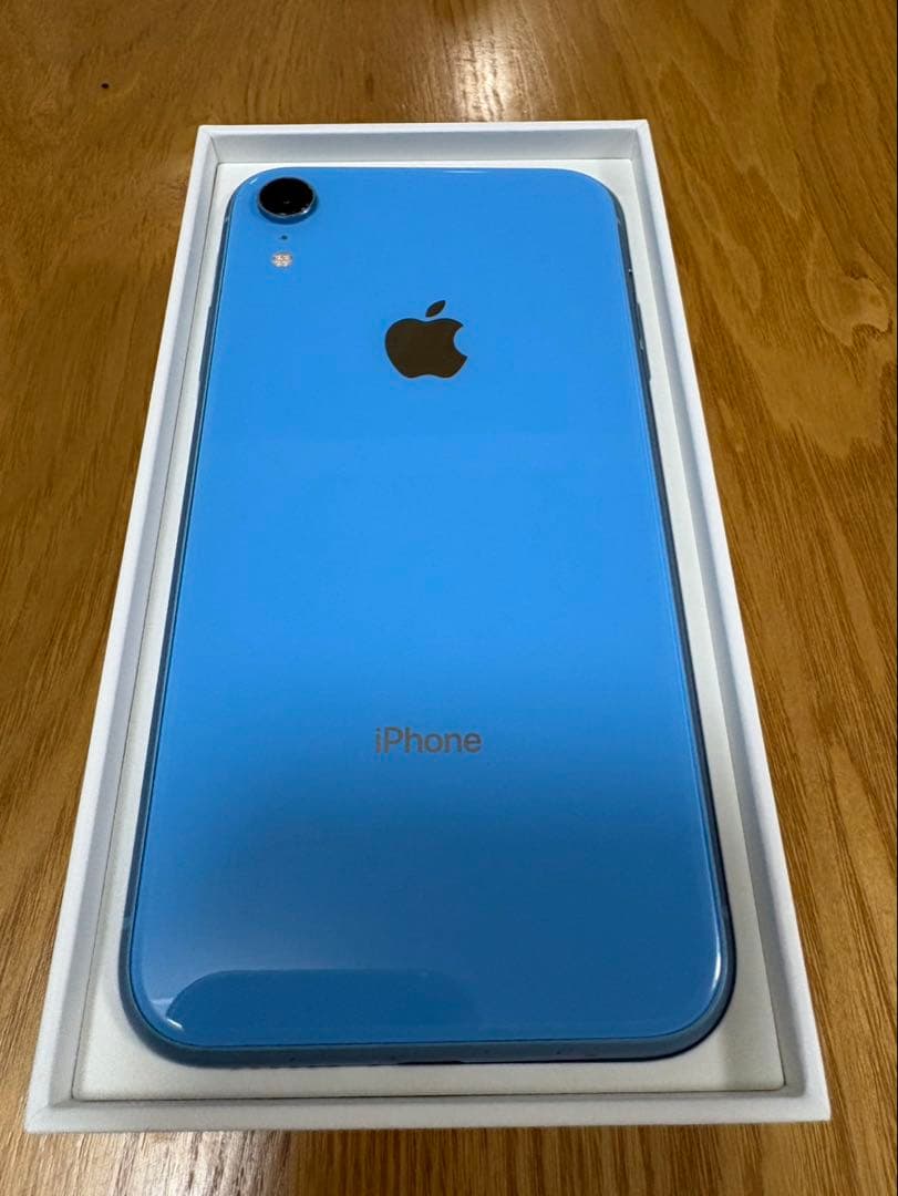 iPhone XR 128GB ブルー　SIMフリー　付属品全て揃ってます！