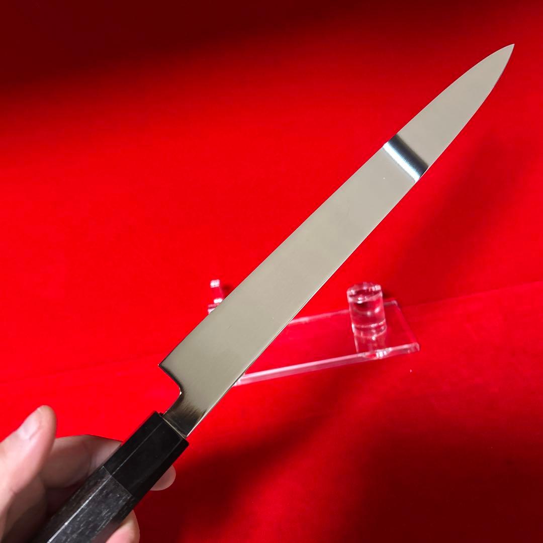 包丁　フグ引く　柳刃　尺　鏡面仕上げ　切味抜群　箱付　未使用品