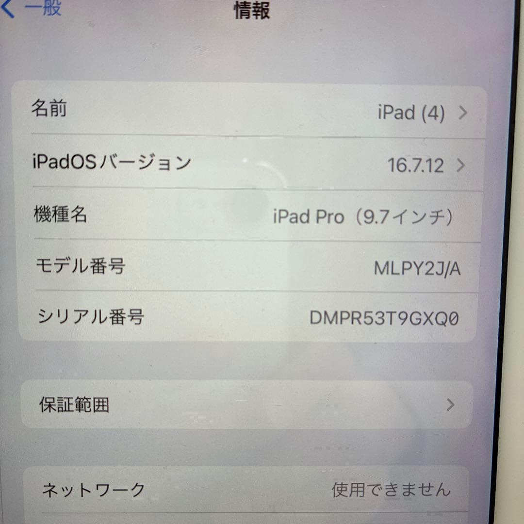 iPad Pro 9.7インチWi-Fi + Cellularゴールド動作品
