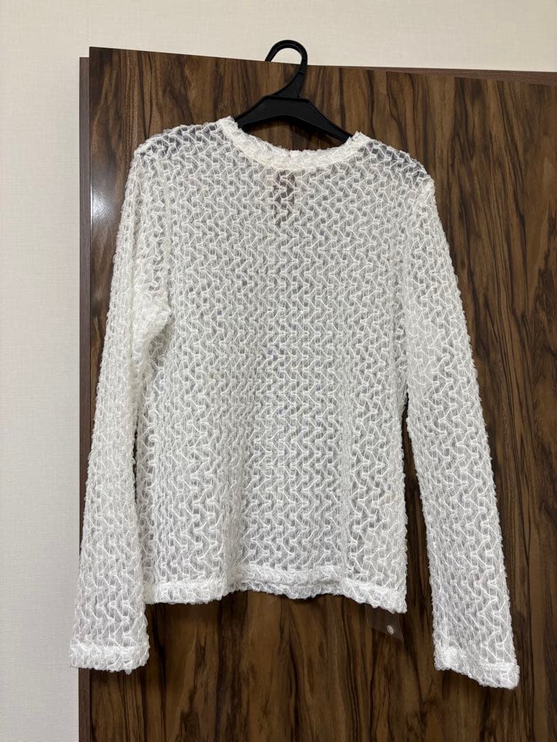 【新品未使用】cygne チュールシアートップス ホワイト　eve サイズ1