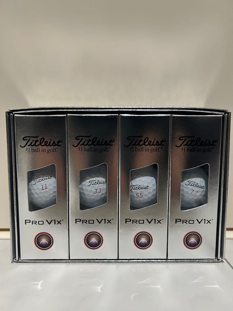 タイトリストプロV1XPROV1Xゴルフボール25年ダブルナンバー6ダース72個
