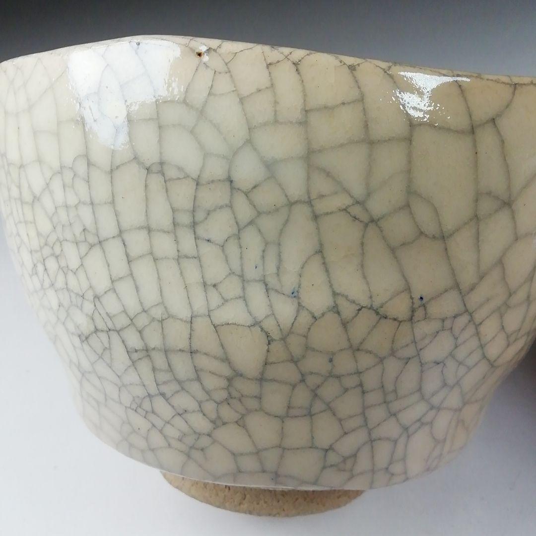 Ｔ６５１　茶碗　『峯の雪』『写常慶作』『平安　祥悦 造』　共箱　抹茶碗　茶道具