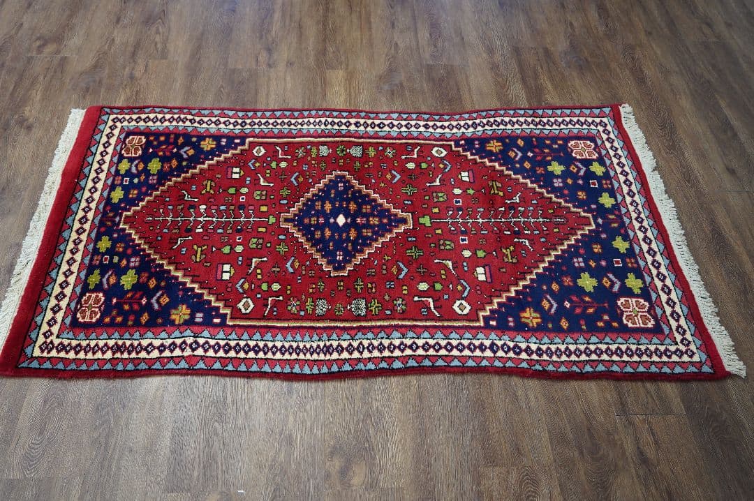 ヴィンテージラグ　インド　手織り絨毯　ハンドメイド