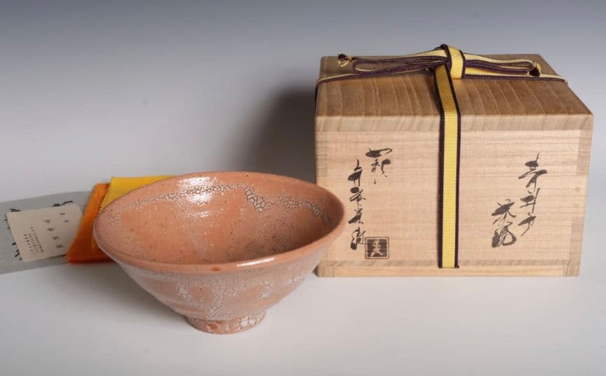 【最上位】萩焼　蓮光山　守繁栄徹　青井戸茶碗　　李杓光の高弟、山崎平左衛門古窯