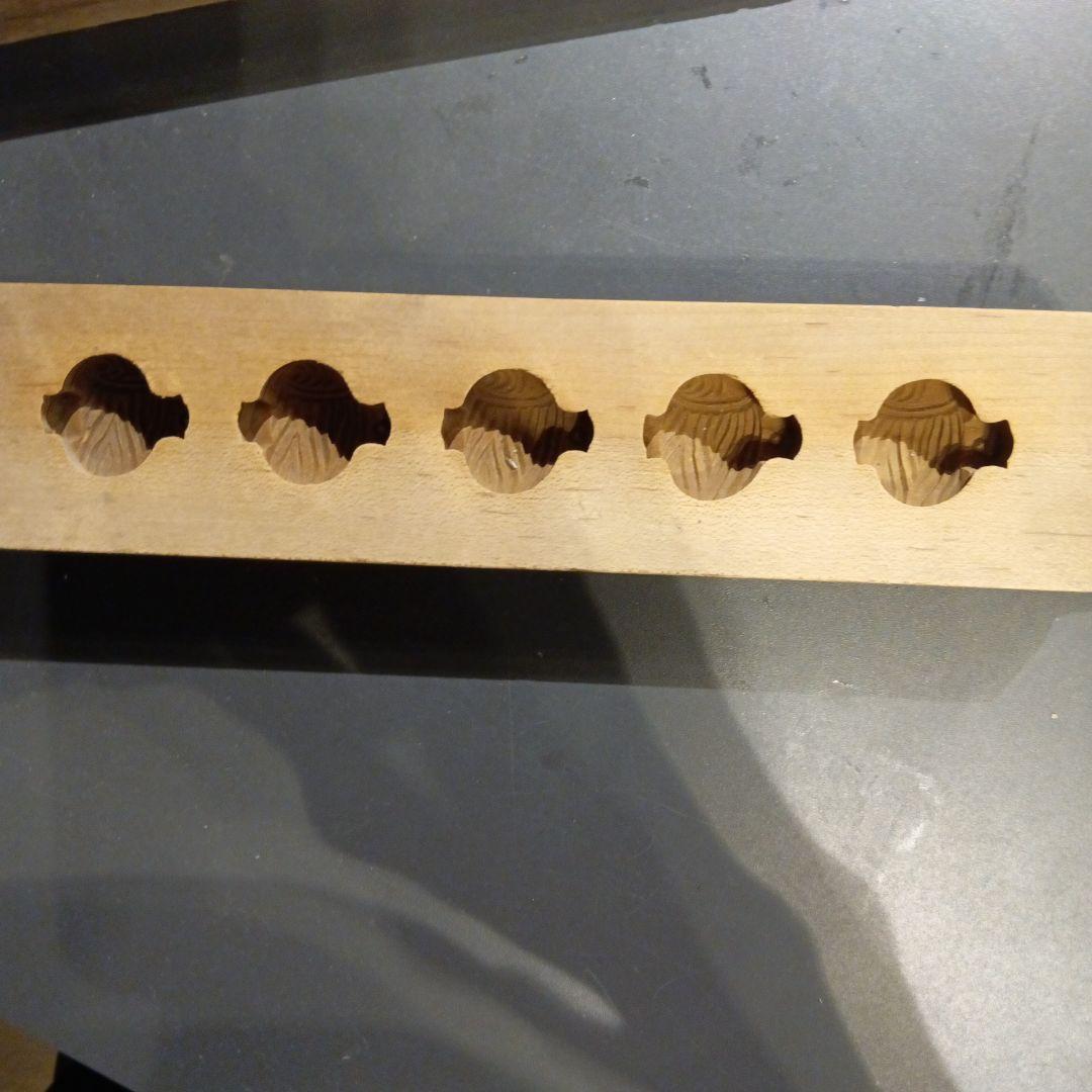 打ち出の小槌　干菓子型 一輪　焼きごて