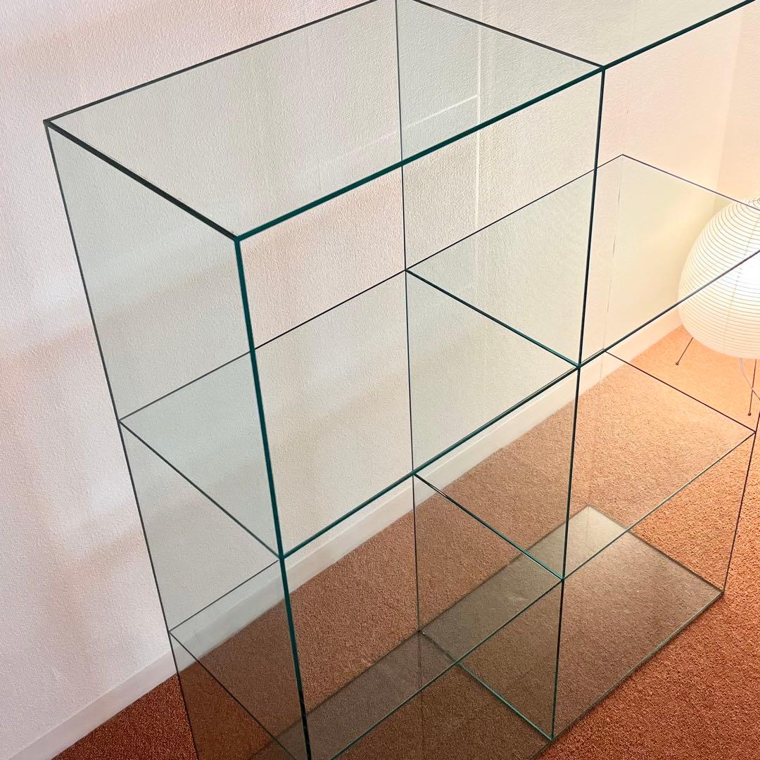 A*I様 美品 ミッドセンチュリー ガラスシェルフ 透明ラック コレクション デ