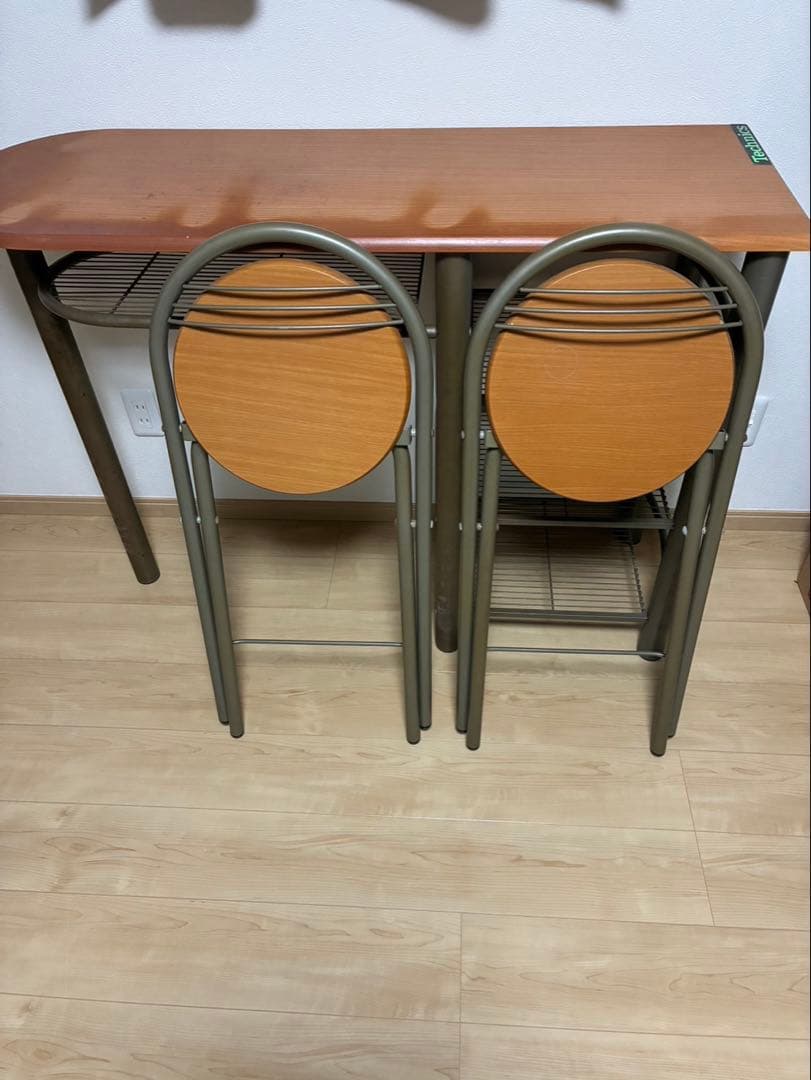 3点セット 折りたたみテーブルと椅子