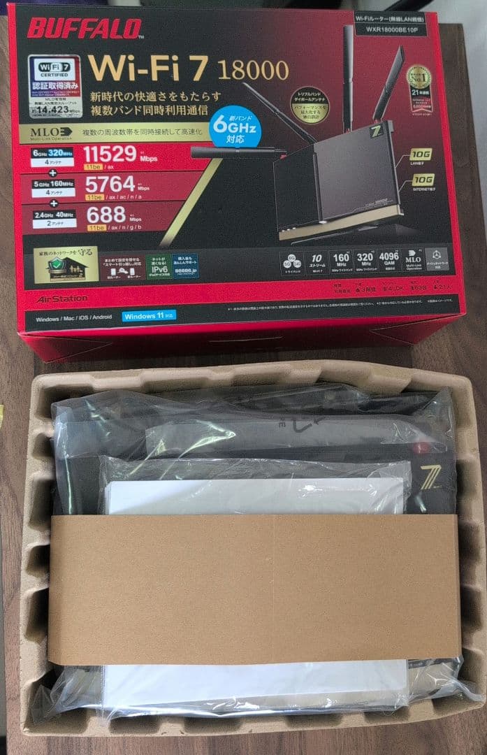 ぱ*︎様 BUFFALO WXR18000BE10P Wi-Fi 7 ルーター