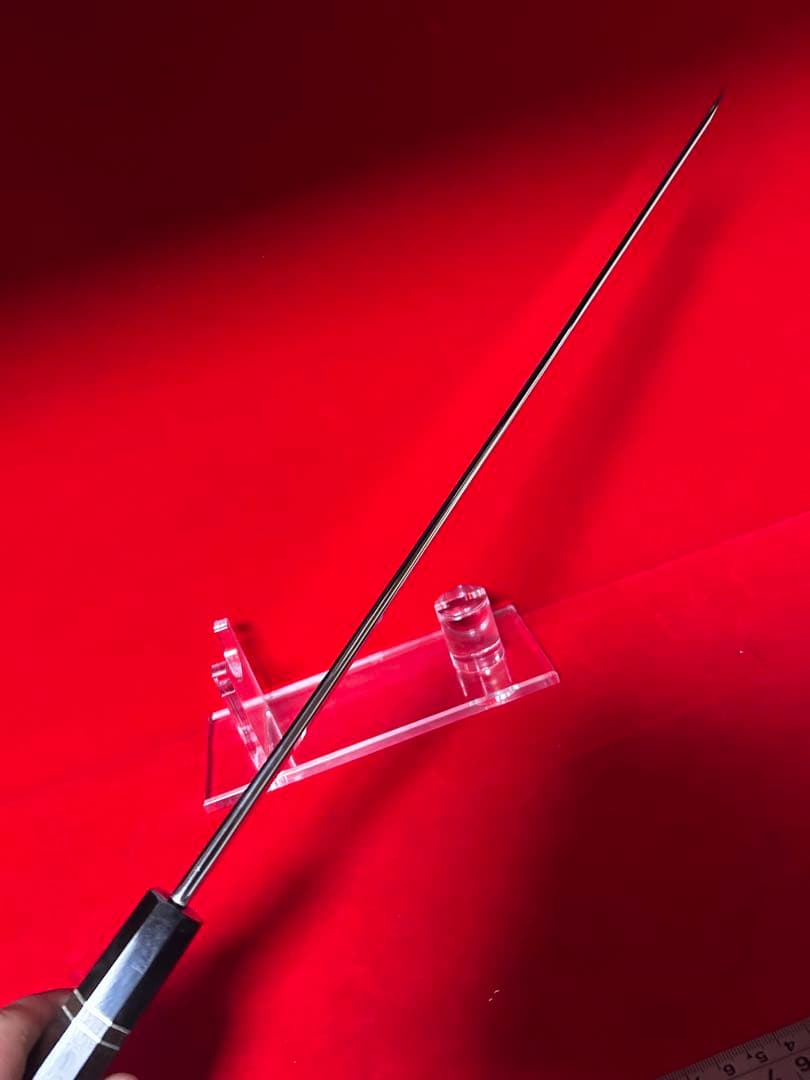 包丁　先丸型　マグロ包丁　尺ニ　鏡面仕上げ　切味抜群　箱付　未使用品