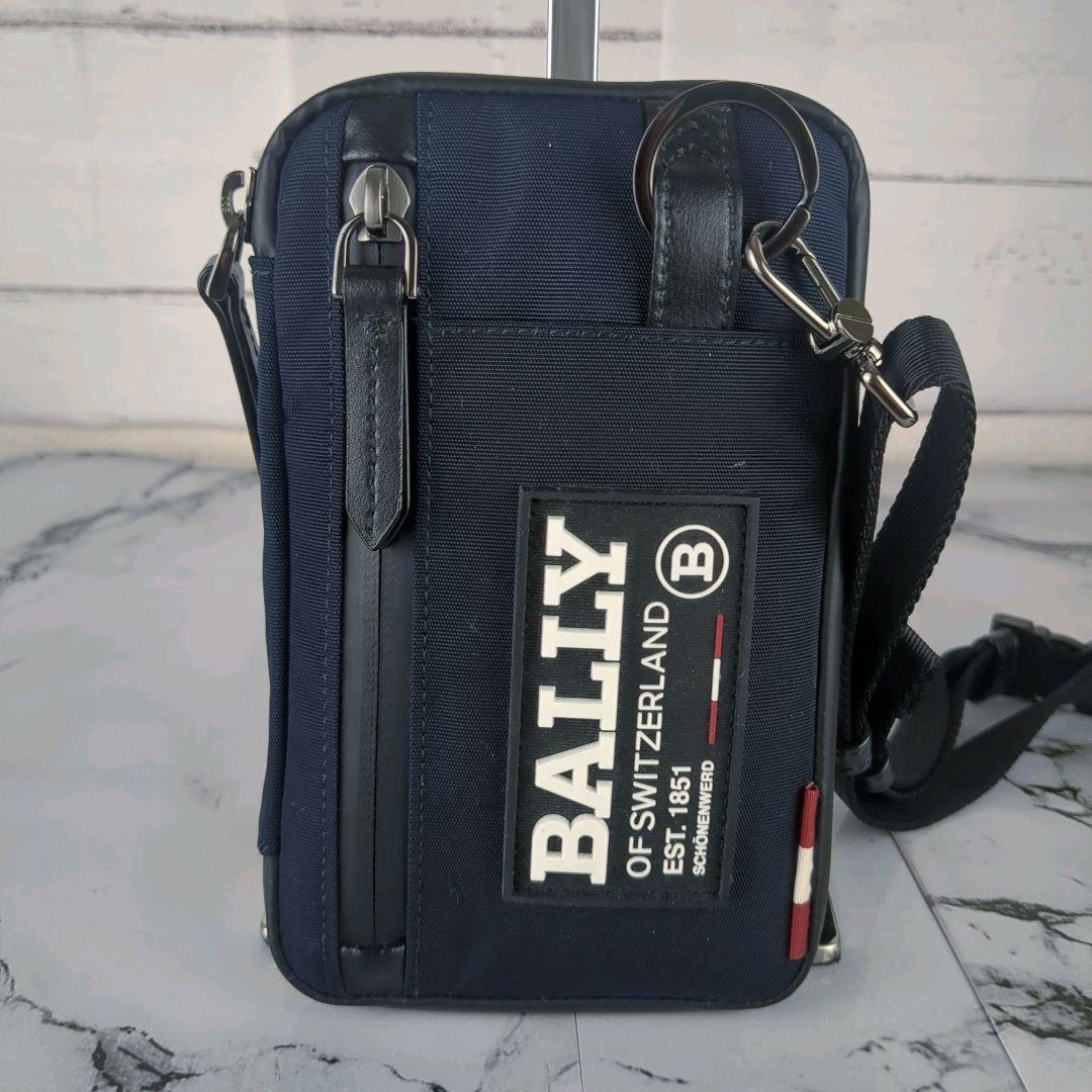 【極美品】BALLY☆2way スマホ　ショルダー　バッグ　防水　肩掛け　首掛け