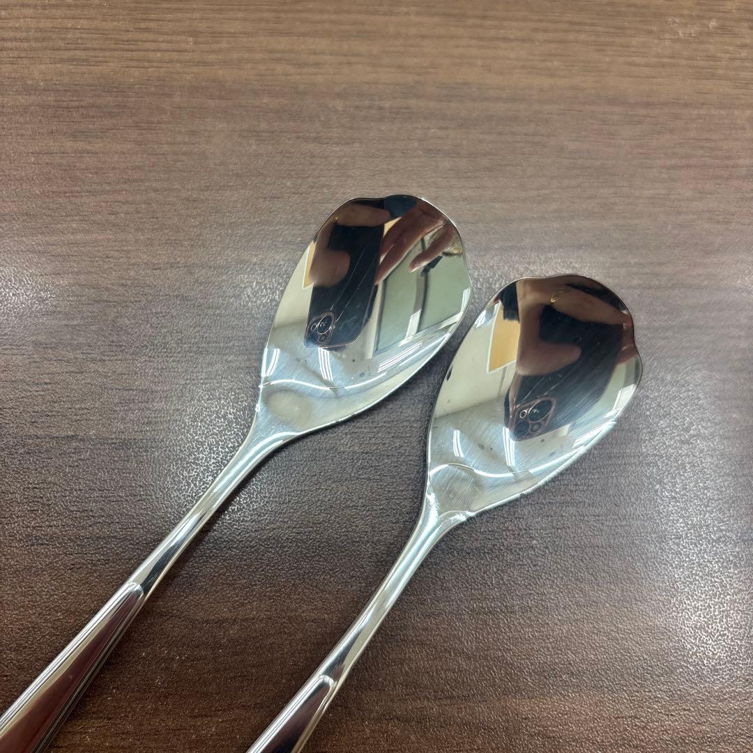 徳力 銀製 デザート スプーン フォーク