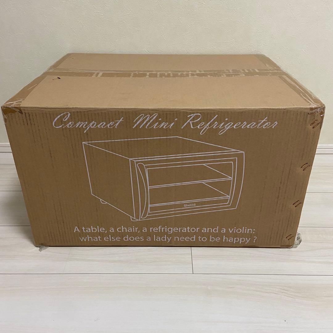 ❤️1品限り❤️Shelddi 小型冷蔵庫 23L 静音 おしゃれ 透明ガラスドア