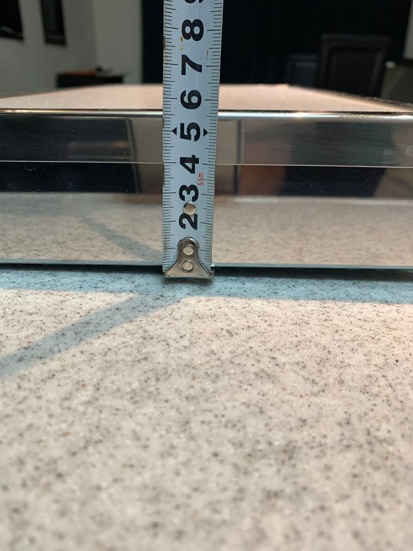 ナンバープレート型アンドン　大型用ステンレス　　蛍光灯ユニット付き。