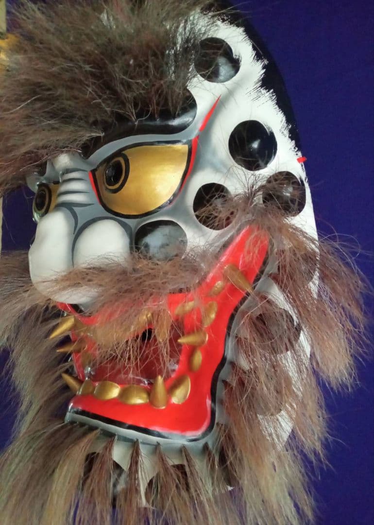 神楽面（鐘馗の鬼）　伝統工芸　石見神楽　広島神楽　芸北（北広島）　日本