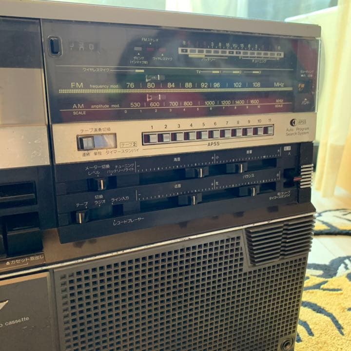 年代物 SHARP ザ・サーチャーW GF-808 ラジカセ　searcher