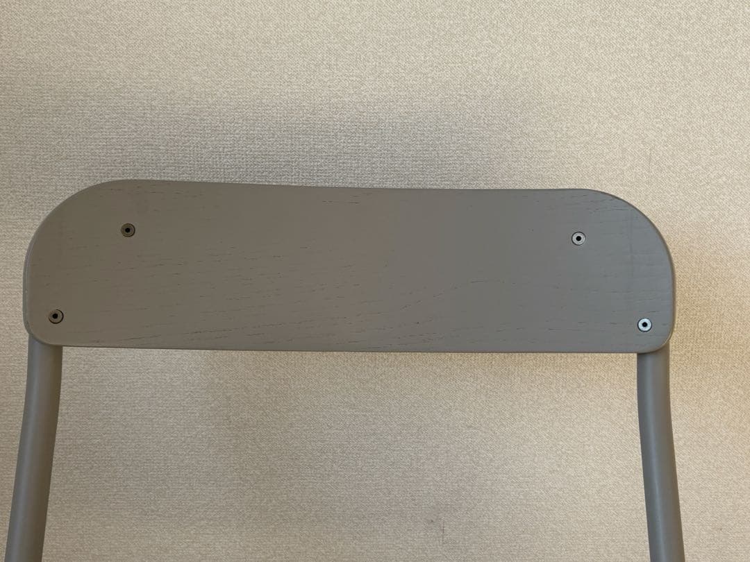 無印良品　スチールパイプ折りたたみチェア板座　ウォームグレー　2脚セット