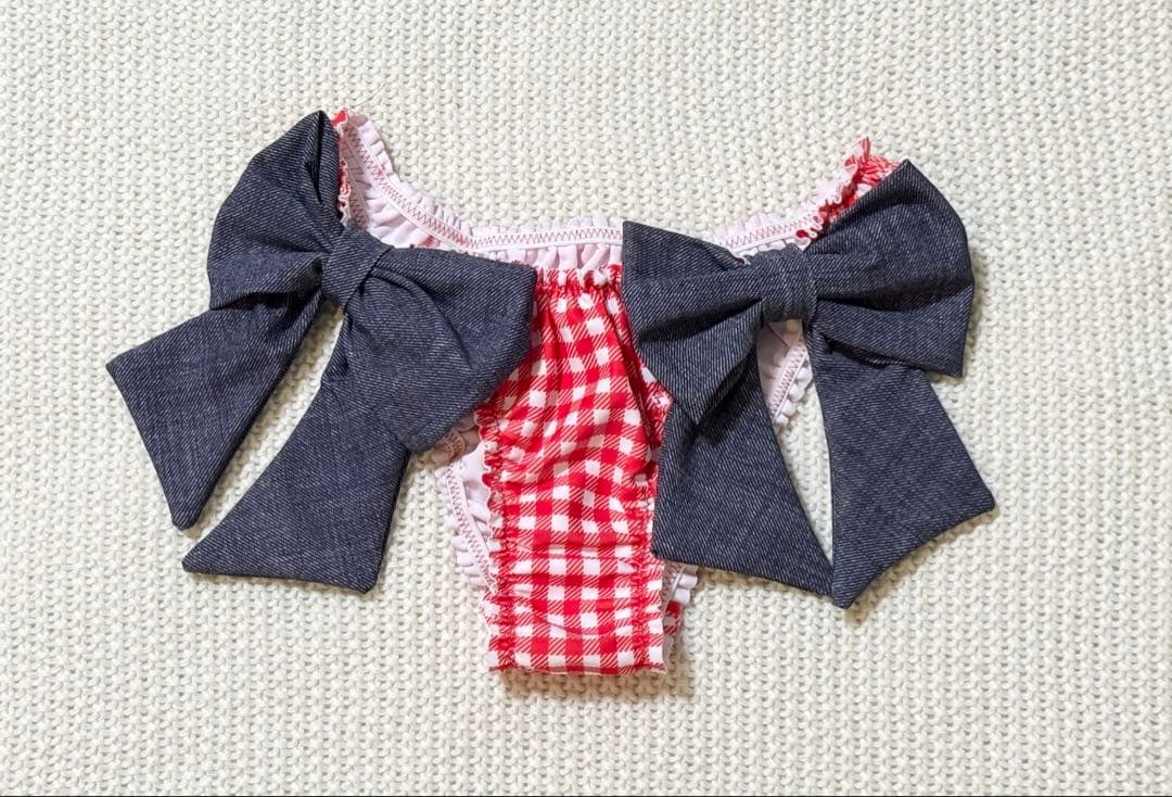 パルフェット Chill Bustier/ギンガムチェック＆デニム柄スイムウェア