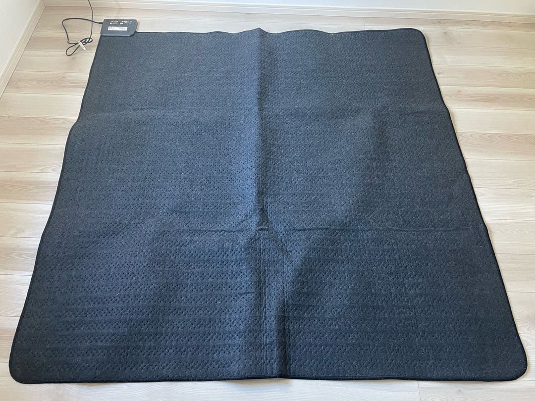 電気カーペットと極太シャギーラグセット　185cmX185cm　キャメル