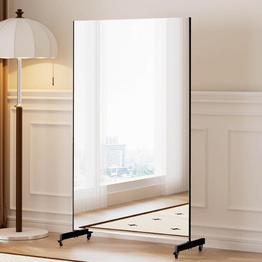 フィルムミラー 割れない 160cm 100cm キャスター 軽量 黒 2658