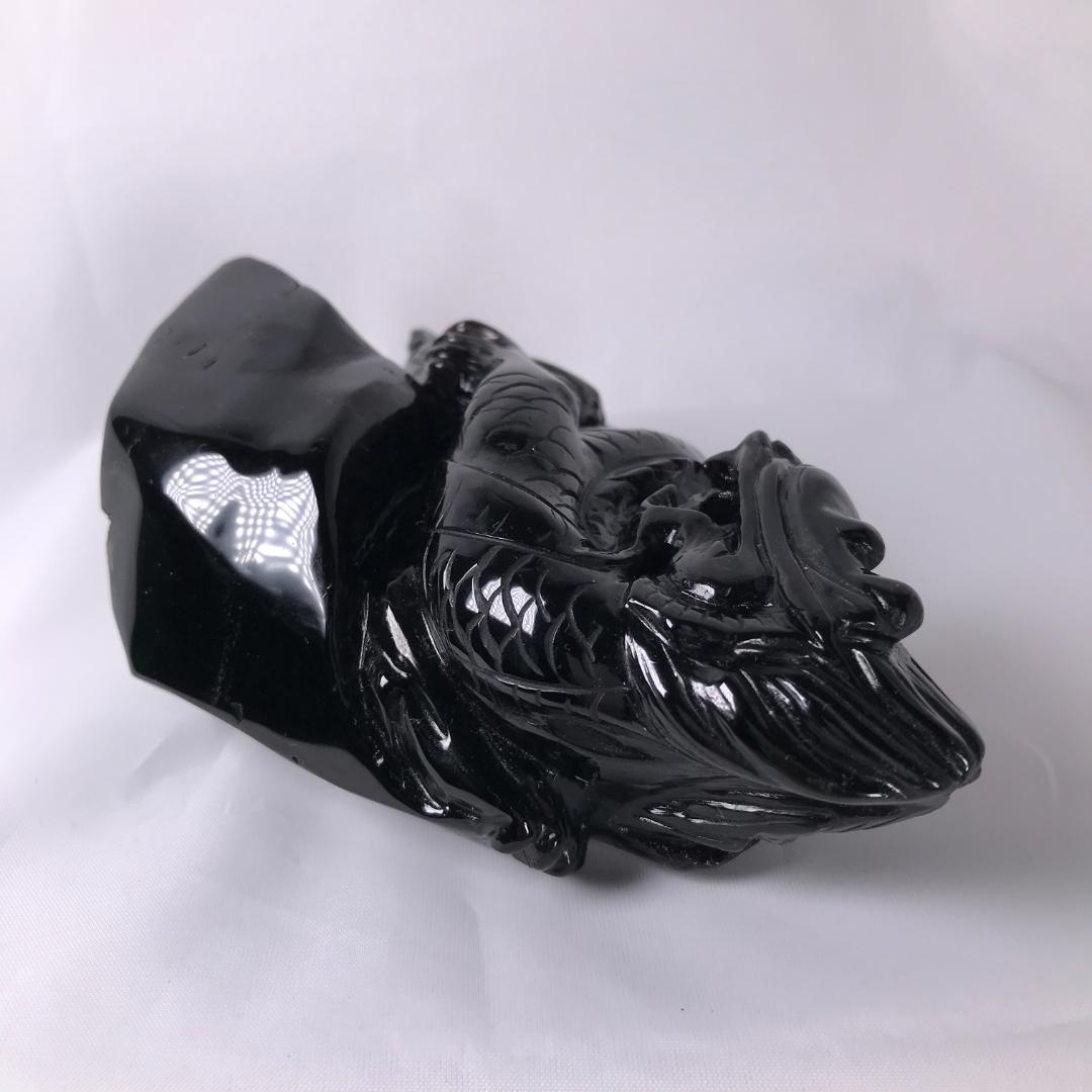 モリオン 黒水晶 チベット産 彫刻 龍 竜 ドラゴン 魔除け パワーストーン