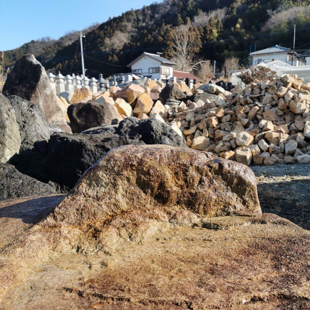 美濃石　段石　1.1トン　庭石　石　鑑賞石　庭　ガーデニング　置物　オブジェ