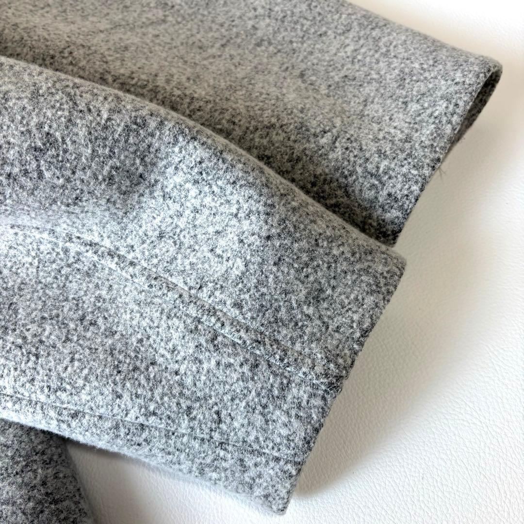 【極美品/2022AW】アキラナカ フローラベルテッド カラーレスコート ウール