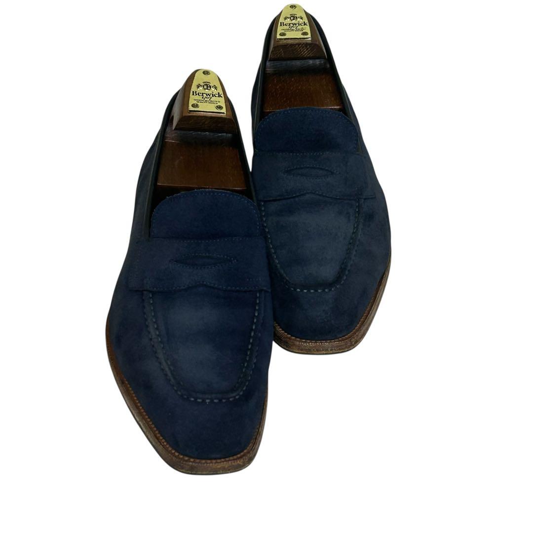 はや エドワードグリーン ピムリコ スエードスクエアローファー 26.5