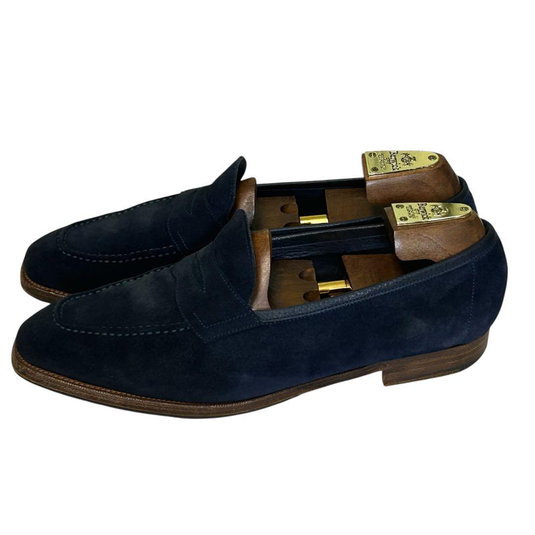 はや エドワードグリーン ピムリコ スエードスクエアローファー 26.5