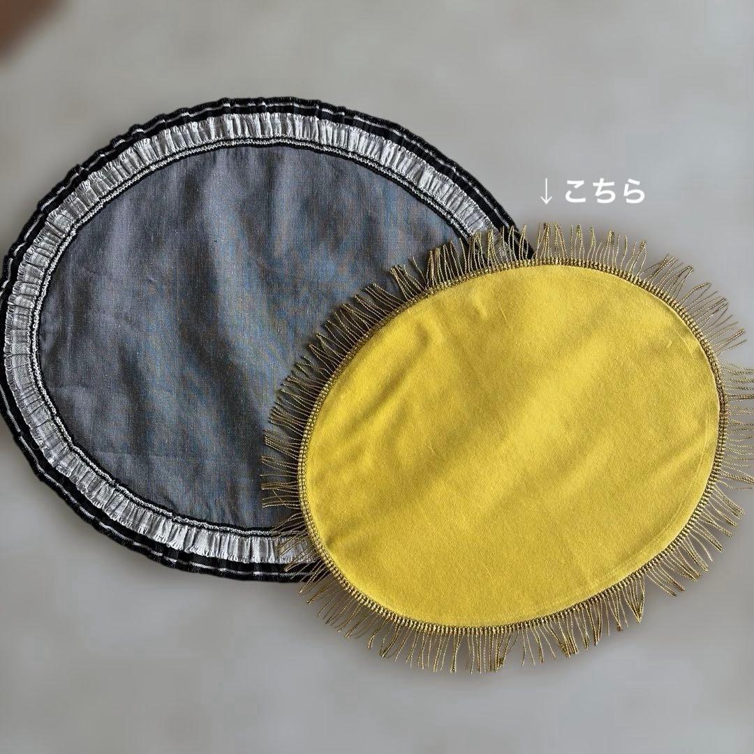 ドイリー・ベロアマスタード・アンティークブレード　Mサイズ